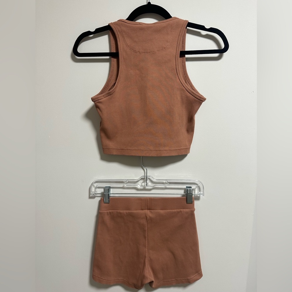 Adidas Tan Workout Set - Picture 2 of 9